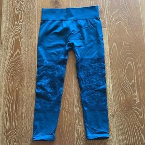 Cropped, blue-green, fabletics leggings